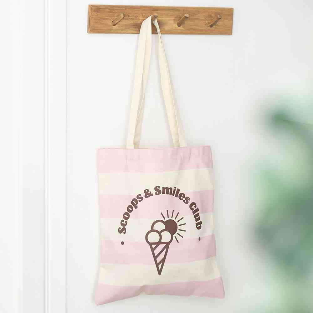 Something Different - Pink Scoops & Smiles Club Polycotton Tote bag - Multicolours